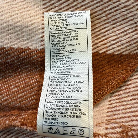 Women's Steve Madden Cream Burnt Orange Western Fringe Shacket Size XS New - Picture 6 of 9